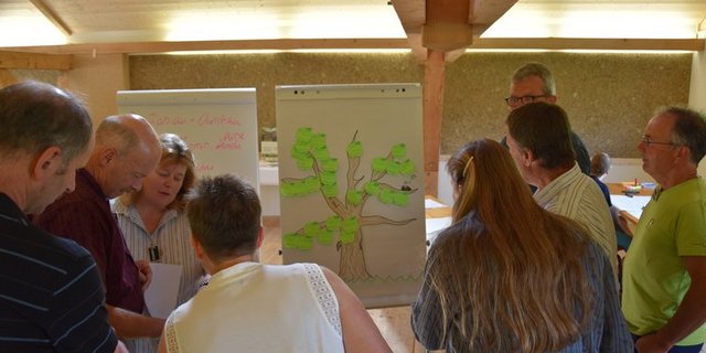 Bäuerinnen und Bauern haben am kreativen „Buure-Zmörgele“. (Bild cn)