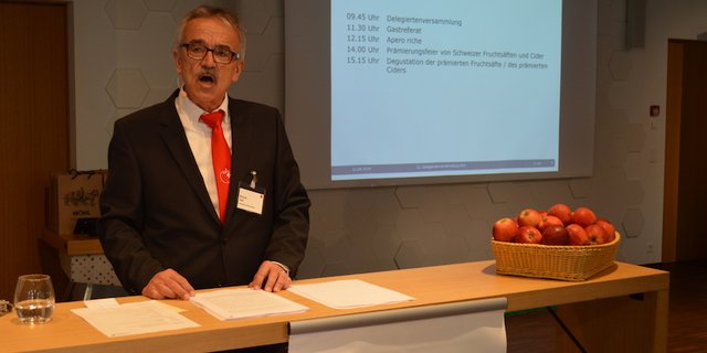 Verbandspräsident Bruno Jud blickt auf ein gutes Früchtejahr zurück. (Bild asa)