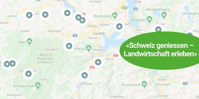 Ferien in der Schweiz? Auf unserer Karte entdecken Sie wunderschöne Übernachtungsmöglichkeiten auf Bauernhöfen in der Schweiz (Bild: BauernZeitung).