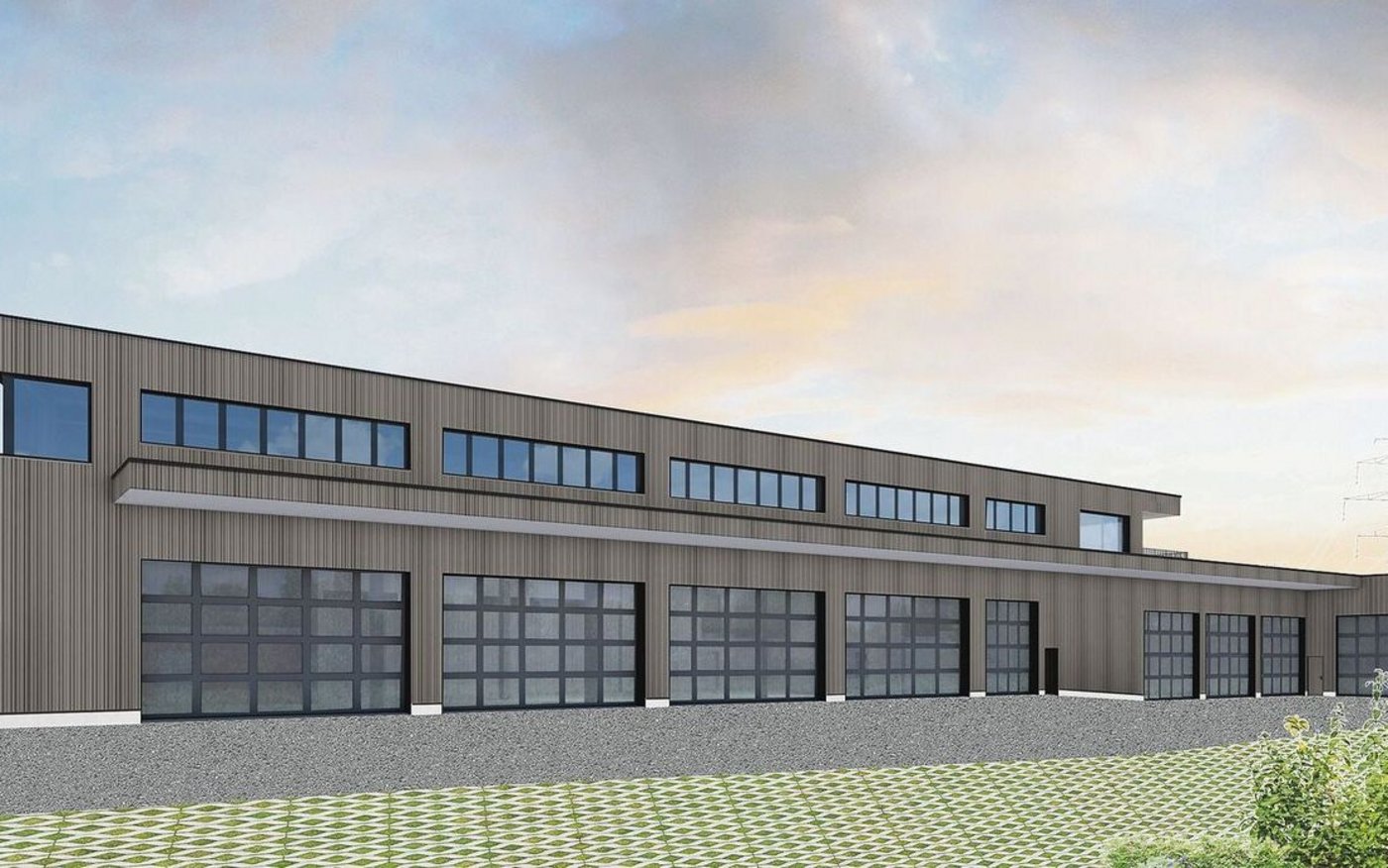 Raum für Büros, Lastwagen und Umschlagplatz: Der Profera-Neubau in Rothenburg ist im September bezugsbereit.